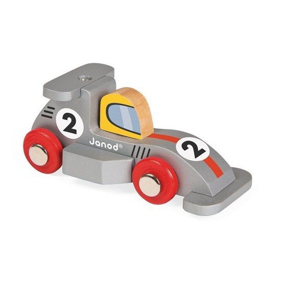 Janod, wooden Formula1 racer silver