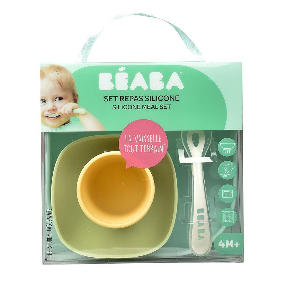 Beaba set of vessels with silicone suction cup with yellow