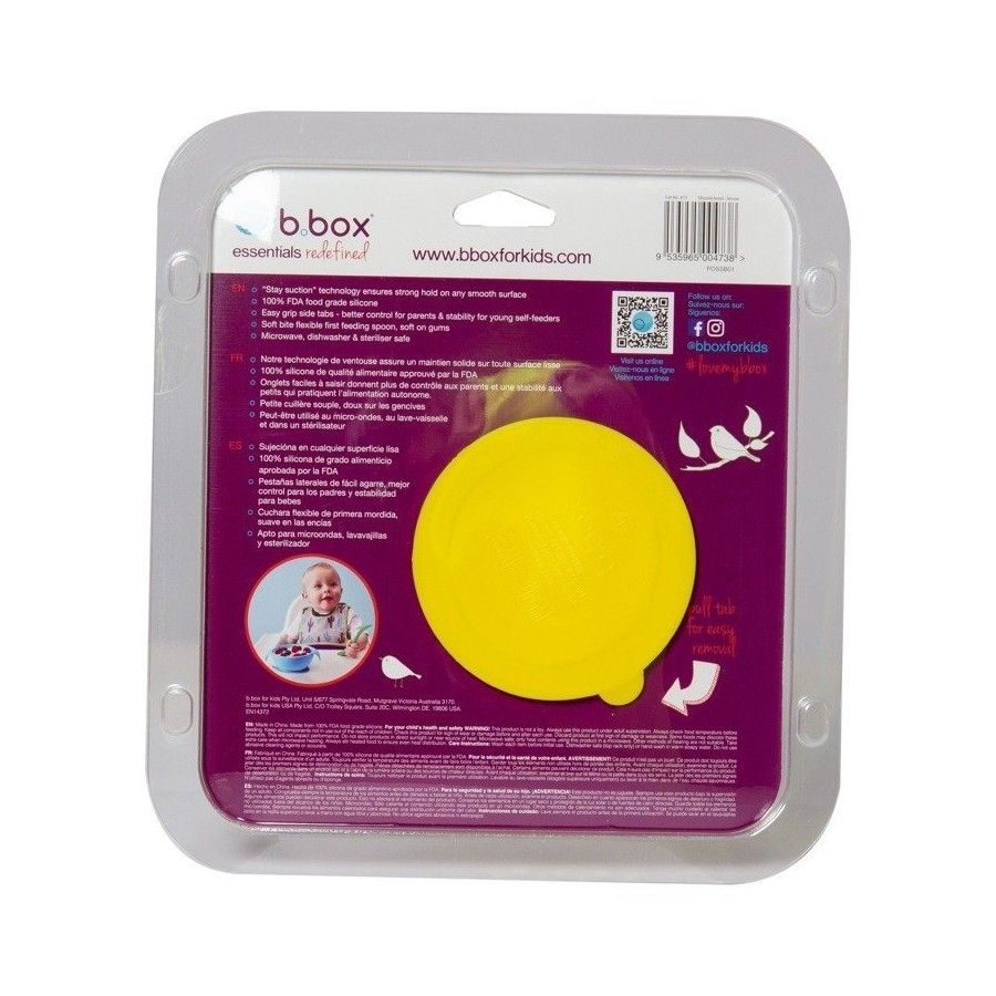B.BOX SILICONE BOWL WITH LEMON SHERBET SPOON