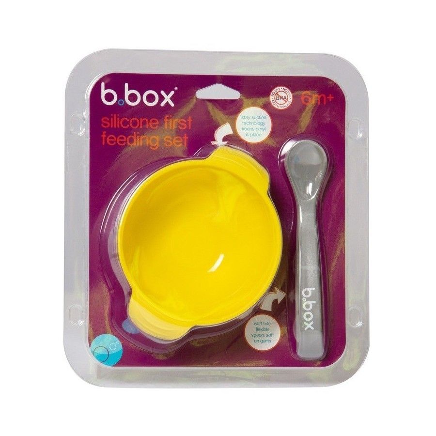 B.BOX SILICONE BOWL WITH LEMON SHERBET SPOON