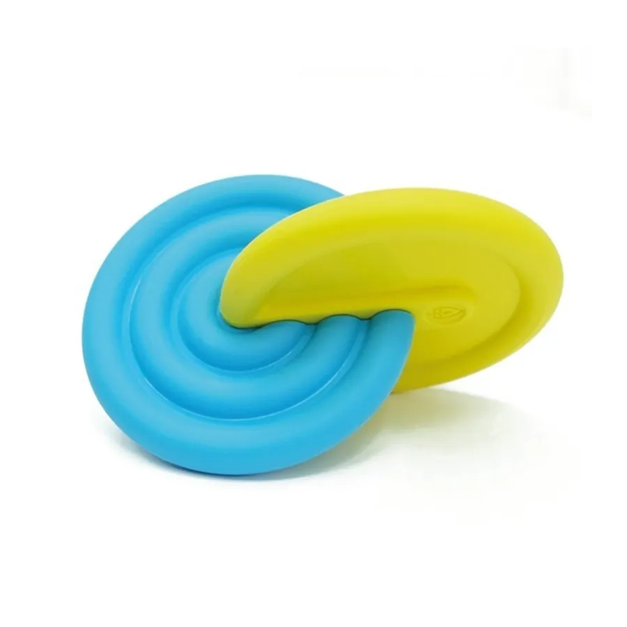 Bioserie Interlocking Disks & Teether - Blue & Yellow gryzak Bioserie Interlocking Disks & Teether - Blue & Yellow gryzak