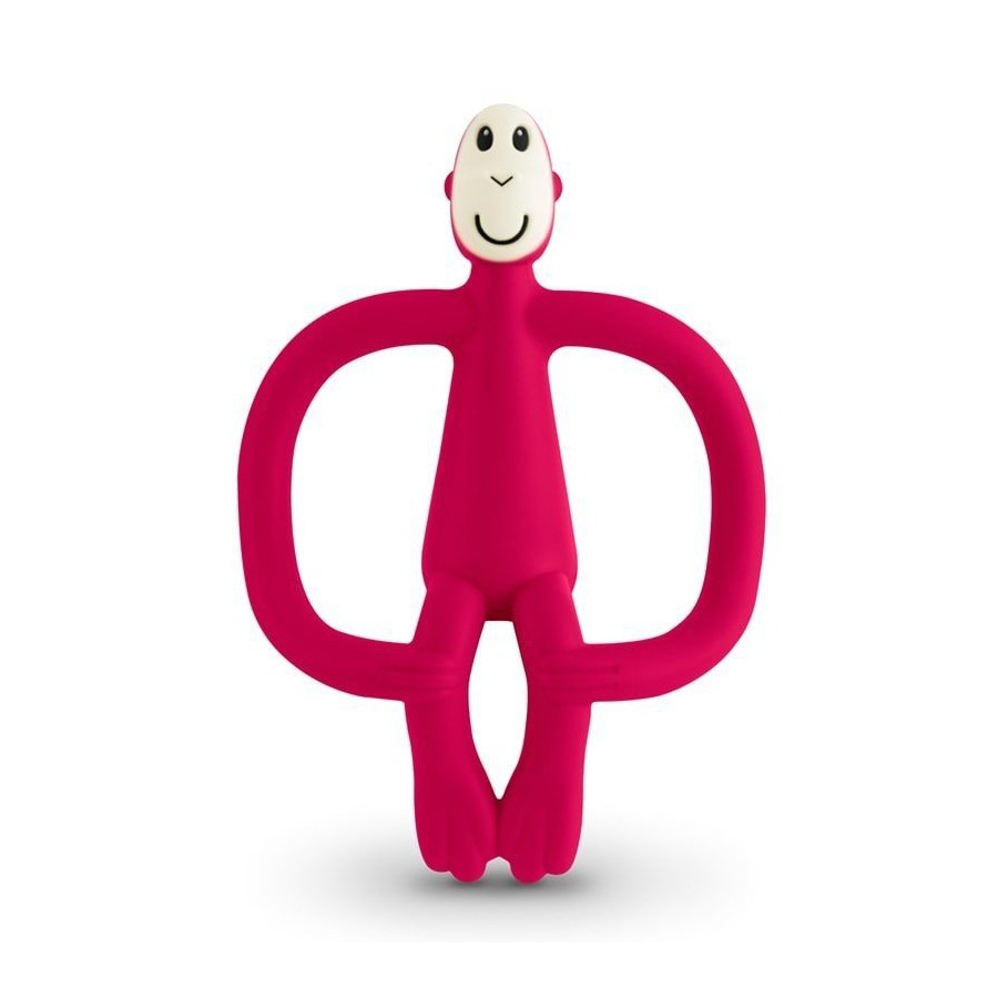 Matchstick Red Monkey Teether with brush massage