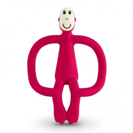 Matchstick Red Monkey Teether with brush massage
