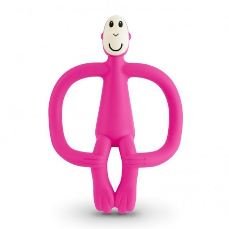 Matchstick Pink Monkey Teether with brush massage