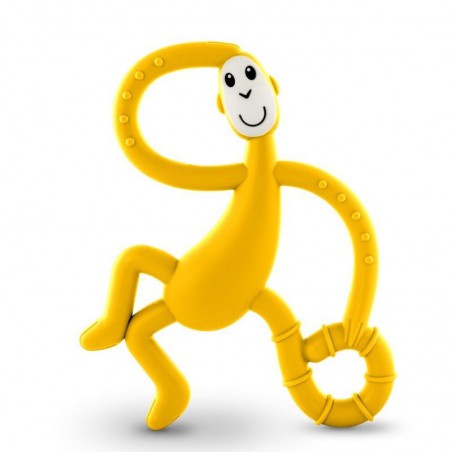 Matchstick Monkey Dancing Yellow Therapeutic Massage Teether with Brush