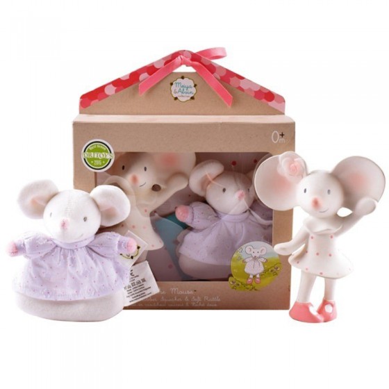 Meiya & Alvin - Meiya Mouse Organic Rubber Babyshower Set