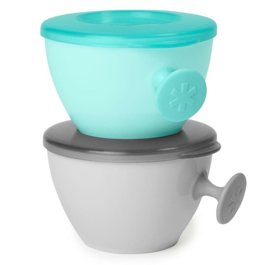 Skip Hop Easy-GrabGrå/Soft Teal skål set