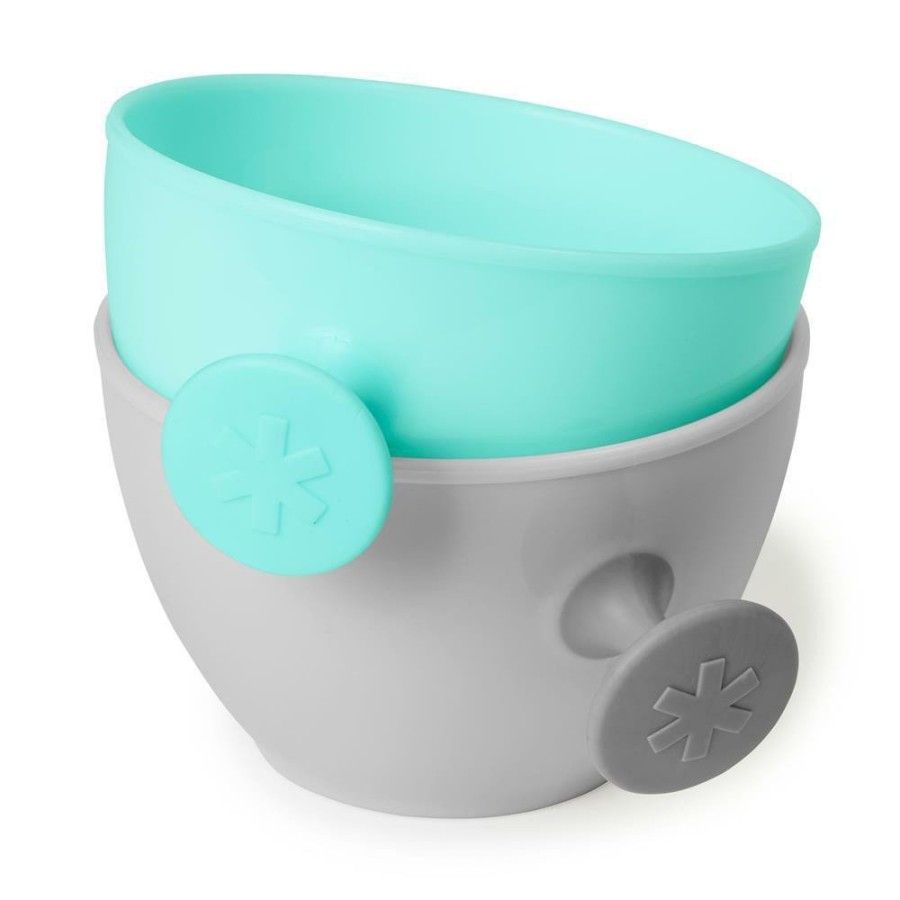 Skip Hop It's a set of Easy-GrabGrey/Soft Teal bowls