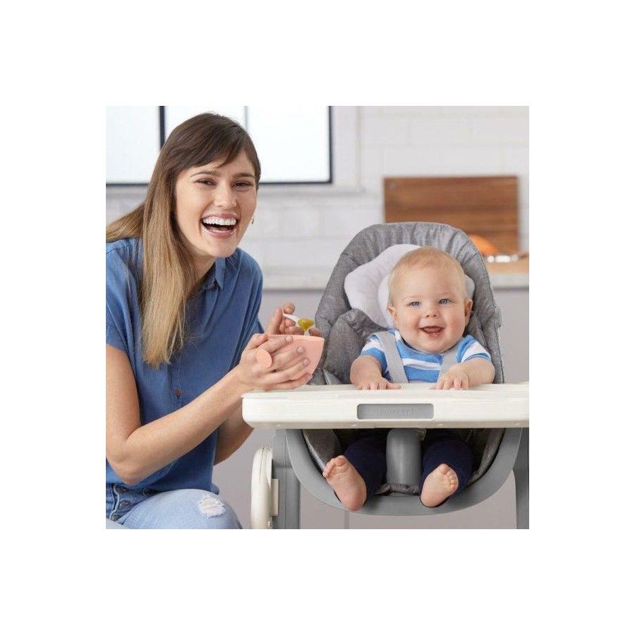 Skip Hop Easy-Grab Grå/Soft Coral skål set