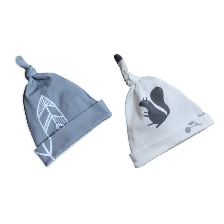 SLEEPEE-HATT DVÄRG 2-PAKET EKORRAR/FJÄDER 0-2 MÅNADER