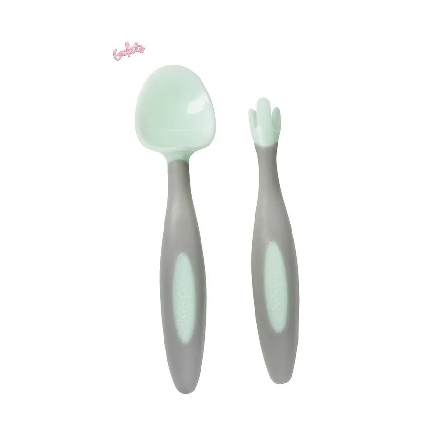 b.box first cutlery for learning self-feeding - pistachio gelato b.box first cutlery for learning self-feeding - pistachio gelato