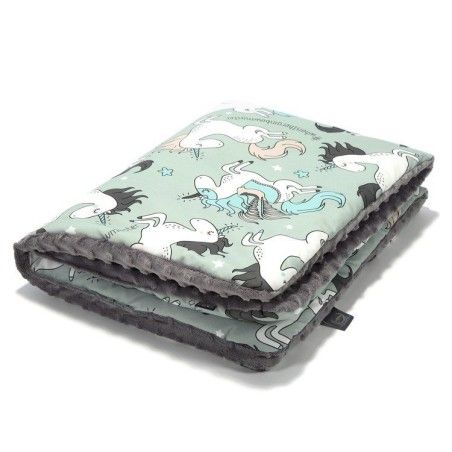 La Millou Warm Kocycy Minky - L - Unicorn Rainbow Knight Grey
