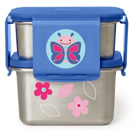 Skip Hop steel lunchbox butterfly
