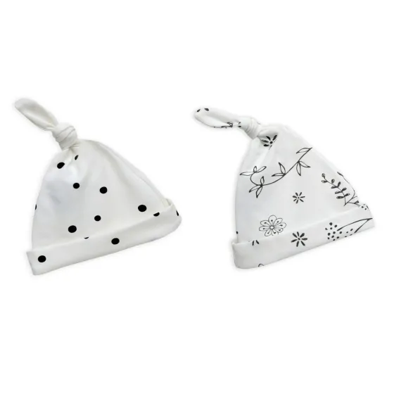 SLEEPEE HOED DWERG 2-PACK DOTS/BLOOM 2-4 MAANDEN