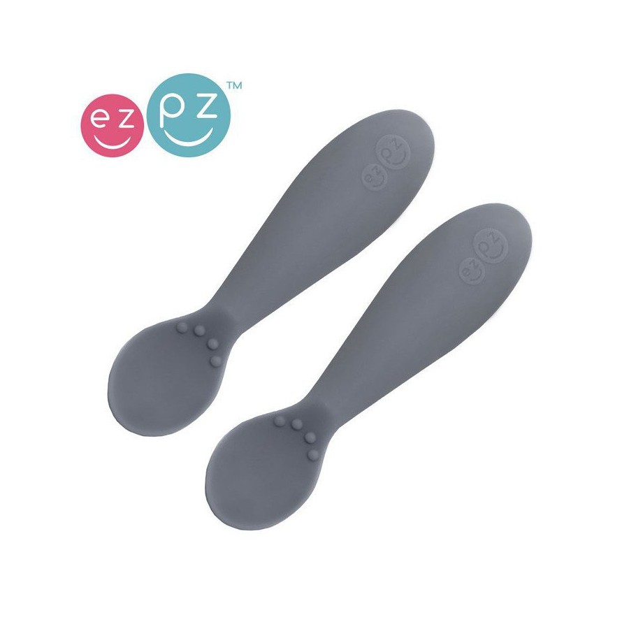 EZPZ Silikonowa łyżeczka Tiny Spoon 2 szt szara
