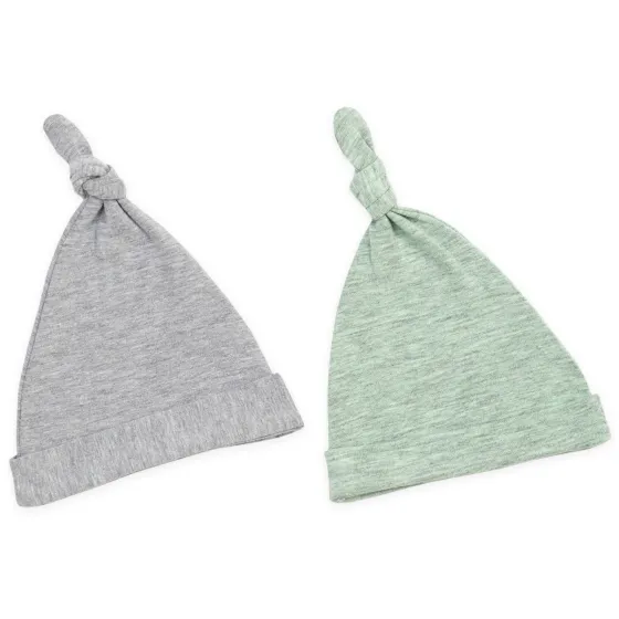 SLEEPEE CAPPELLO NANO 2-PACK GRIGIO CHIARO / MENTA 0-2 MESI