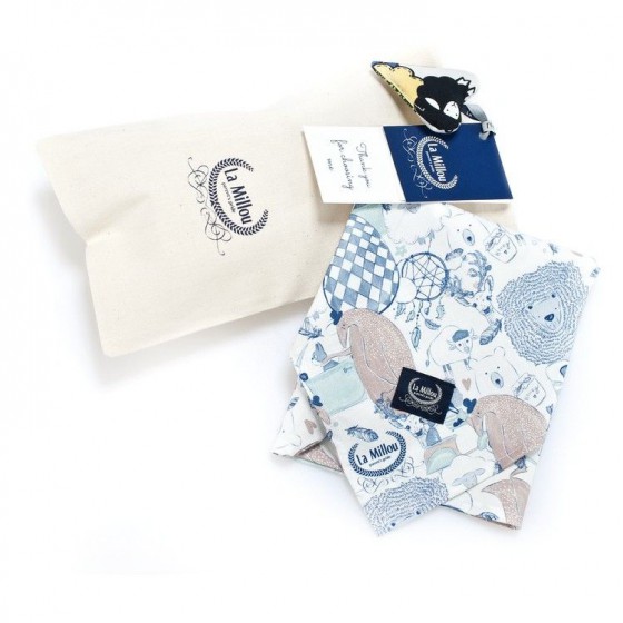 LA Millou TRIANGULAR handkerchief MOONLIGHT SWAN
