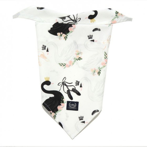 LA Millou TRIANGULAR handkerchief MOONLIGHT SWAN