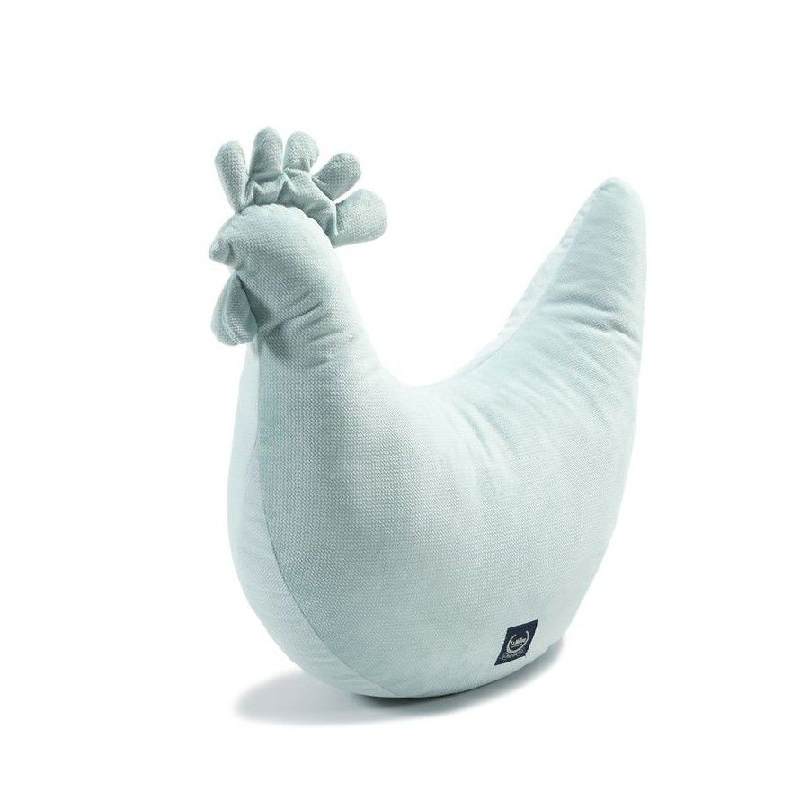 LA MILLOU HEN HEN PILLOW GIVEN - SMOKE MINT VELVET