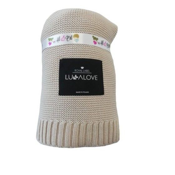 LULLALOVE Bambusz takaró szőtt tej kávé - 5902633250355