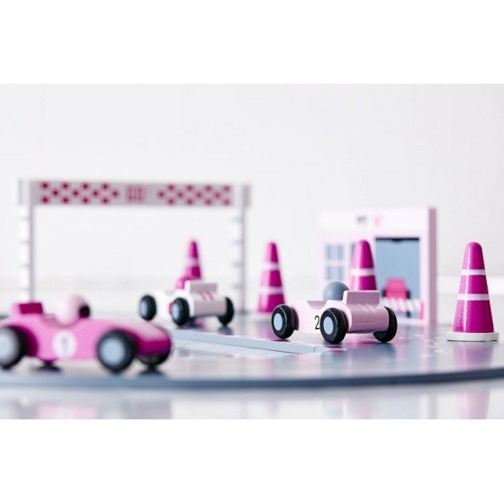 Kids Concept Wooden Raceway Pink