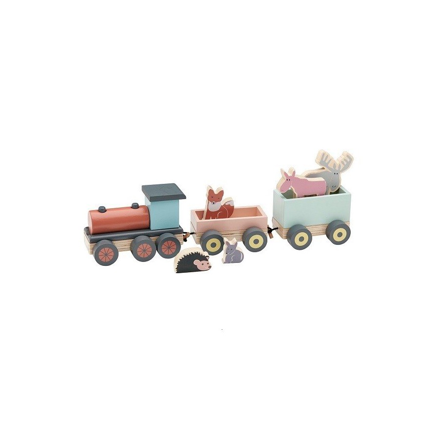 Kids Concept Edvin Wooden Animal Train