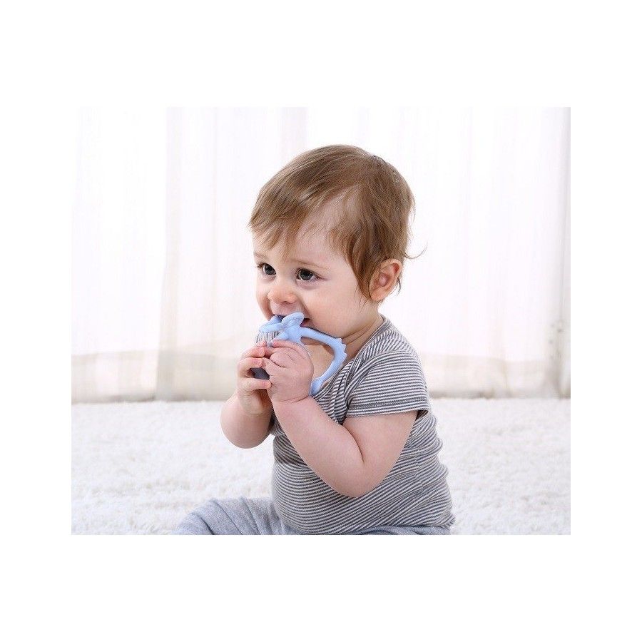 Mombella Teether Toy Monkey Light Blue