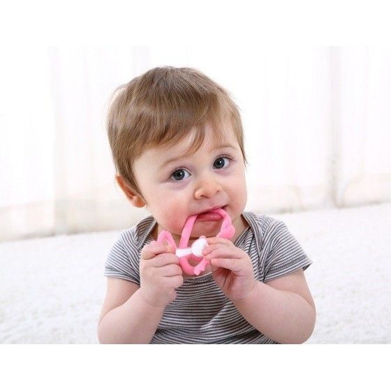 Mombella Beißring Affe Rosa