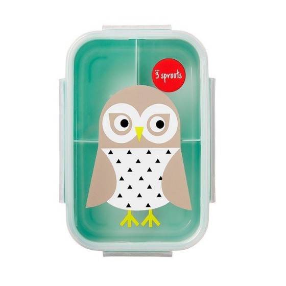 3 Sprouts lunchbox Bento owl Mint