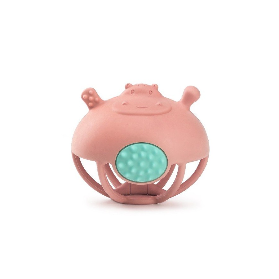 Smily Mia Teether Toy Hippo Pink