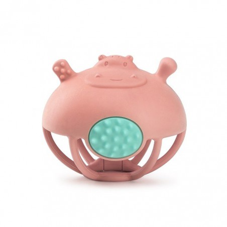 Smily Mia Teether Toy Hippo Pink