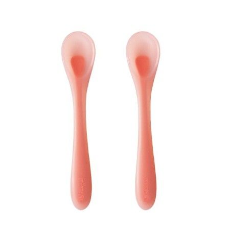 Mombella Cuillère en silicone rose 2 pièces