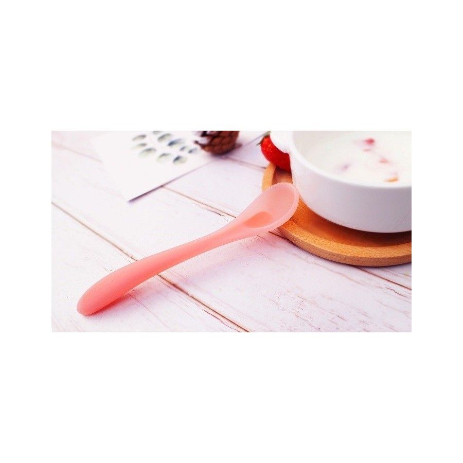 Mombella Cuillère en silicone rose 2 pièces