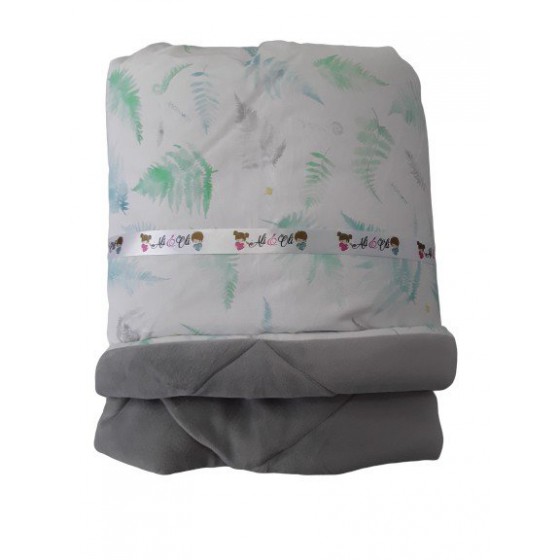 LULLALOVE QUILT MINT WITH FILLING FERNS