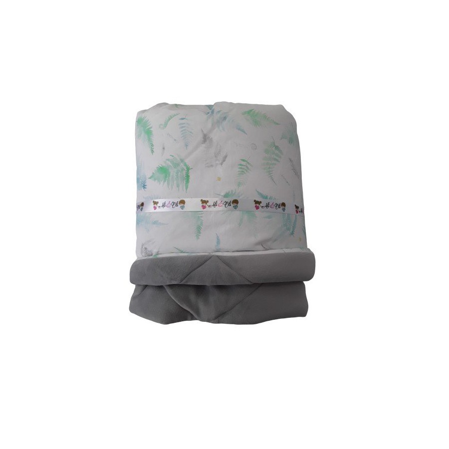 LULLALOVE QUILT MINT WITH FILLING FERNS