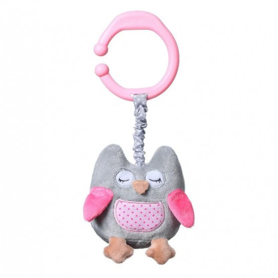 BabyOno toy for children from vibration OWL SOPHIA - Pink