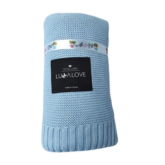 LULLALOVE KOC BAMBUSOWY TKANY BABY BLUE