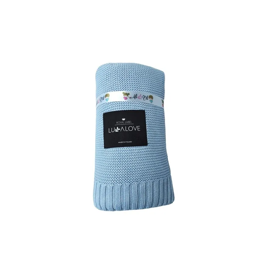 LULLALOVE KOC BAMBUSOWY TKANY BABY BLUE