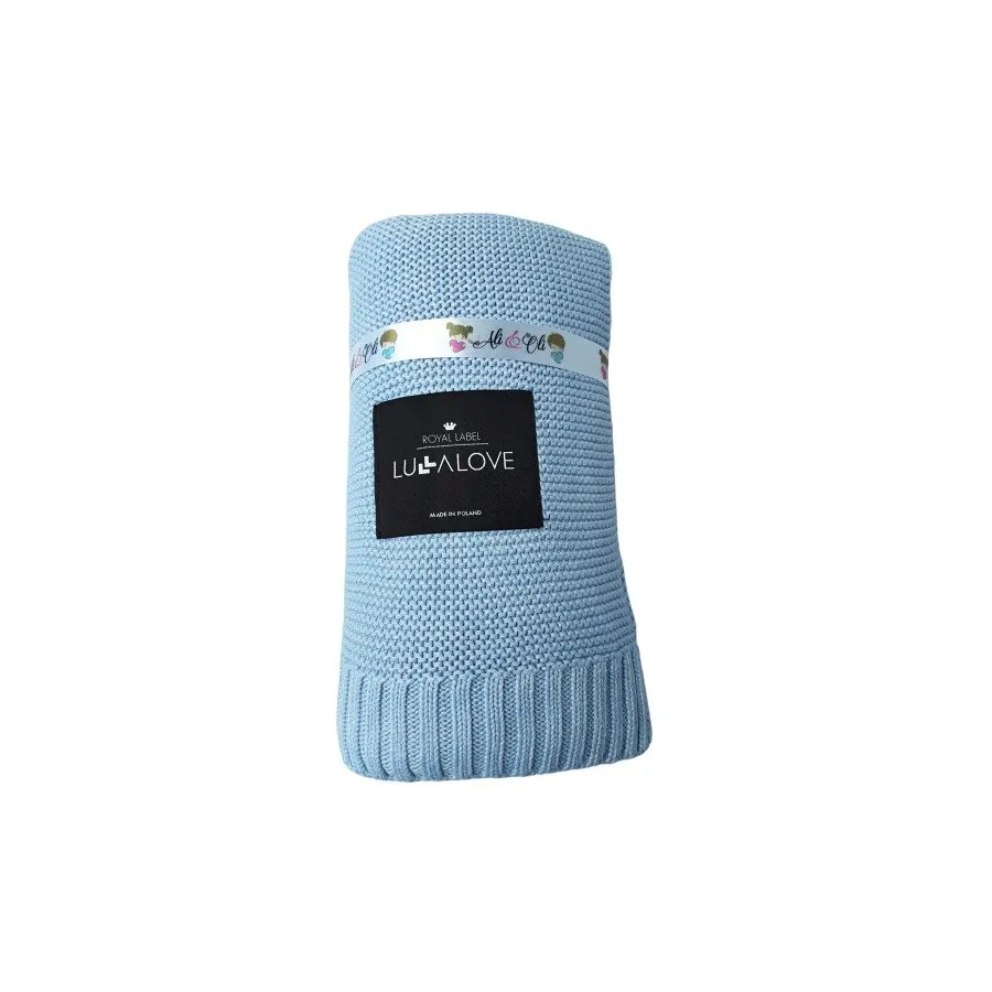 LULLALOVE KOC BAMBUSOWY TKANY BABY BLUE