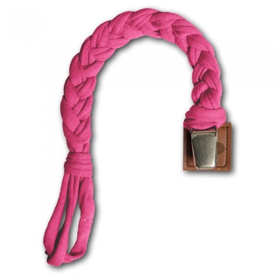 Hi, Little One - braids hanging soother holder Pacifer Raspberry