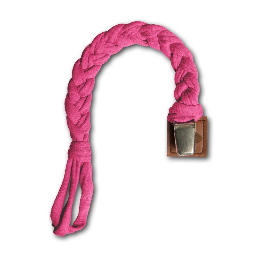 Hi, Little One - braids hanging soother holder Pacifer Raspberry