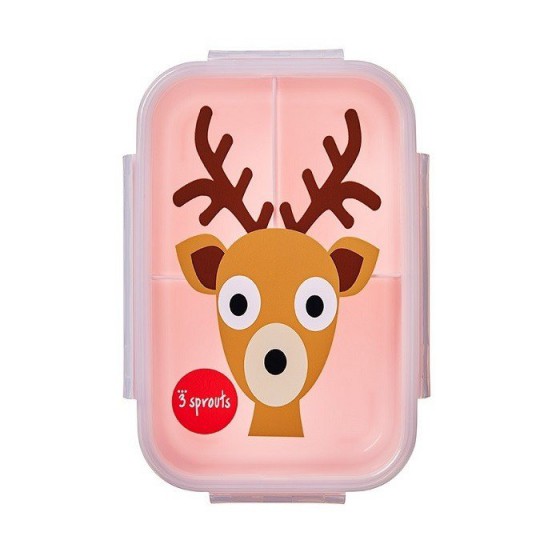 3 Sprouts lunchbox Bento deer Pink