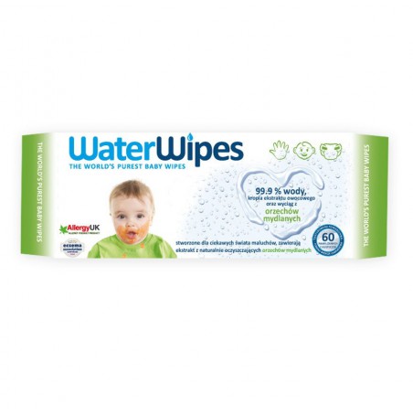 WaterWipes, Wet wipes clean water soapberry (containing the extract of Soapnut) 60pcs. EN