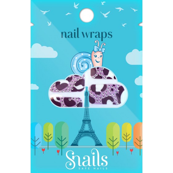 Snails Naklejki na paznokcie, Nail Wrap – Purple Zebra
