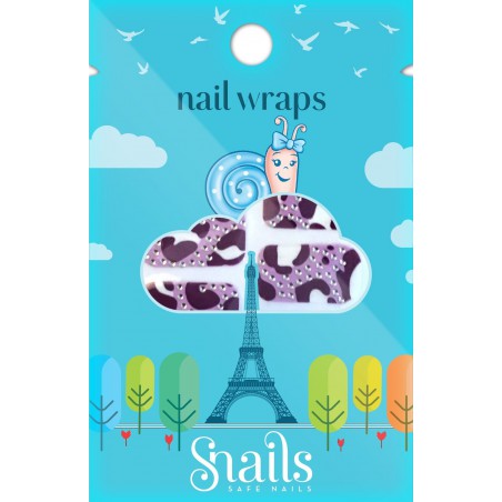 Snails stickers on your nails, Nail Wrap - purple zebra, purple zebra