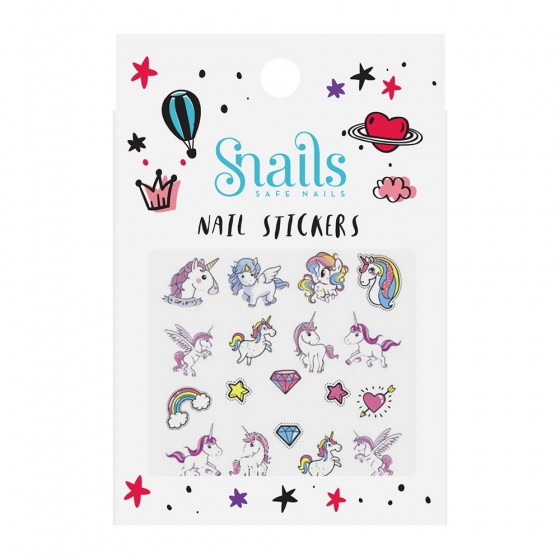 Snails Les autocollants pour ongles, UNICORN