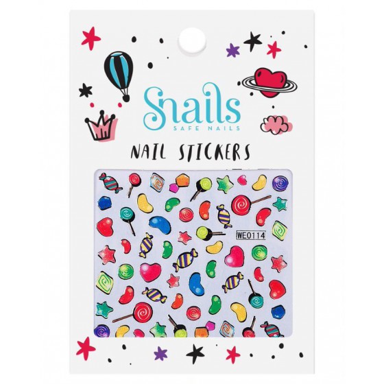 Snails Stickers Nails Candy Blast for girls