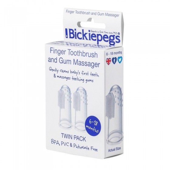 Bickiepegs tooth brushes 2x baby finger