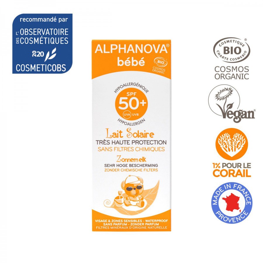 Alphanova Bebe sun cream with a high filter SPF 50+ 50g