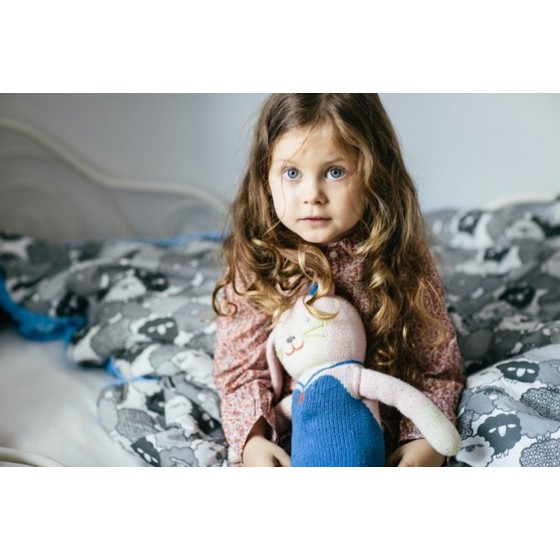 LA Millou KID KIT: Blanket and pillow - LA MOBILE - NAVY